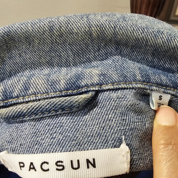Pacsun Denim Jacket Light Blue Long Sleeve - Picture 14 of 16